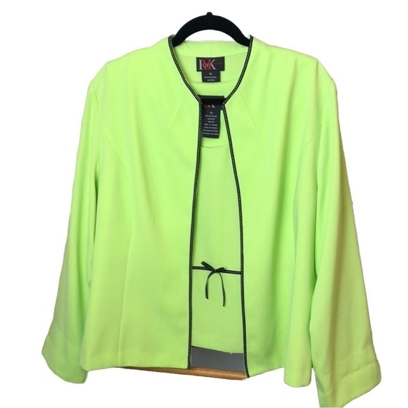 R&K Originals  Light Weight Jacket and Shell Set with Bow Detail & Black Trim 16 - Picture 1 of 9